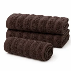 Bomulds håndklæder - 100% kæmmet bomuld - Gæstehåndklæder 30x50 cm - 2-pak - Brun
