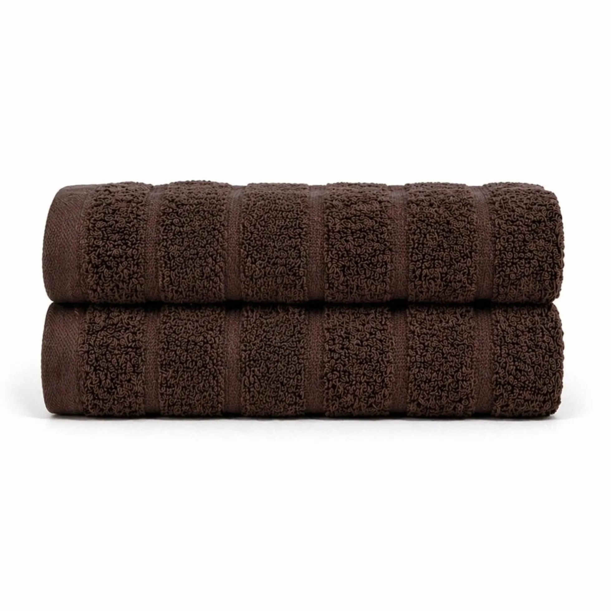 Bomulds håndklæder - 100% kæmmet bomuld - Gæstehåndklæder 30x50 cm - 2-pak - Brun