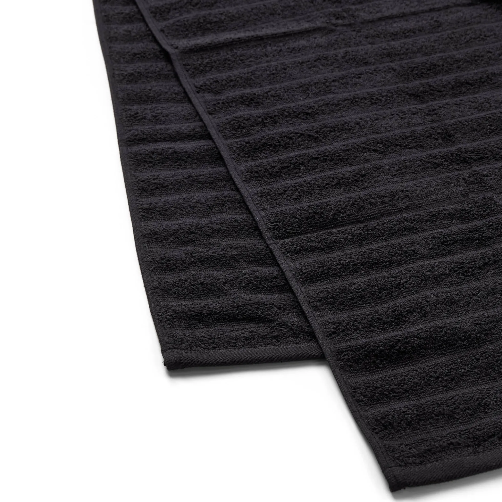 Bomulds håndklæder - 100% kæmmet bomuld - Badehåndklæder 70x140 cm - 2-pak - Sort