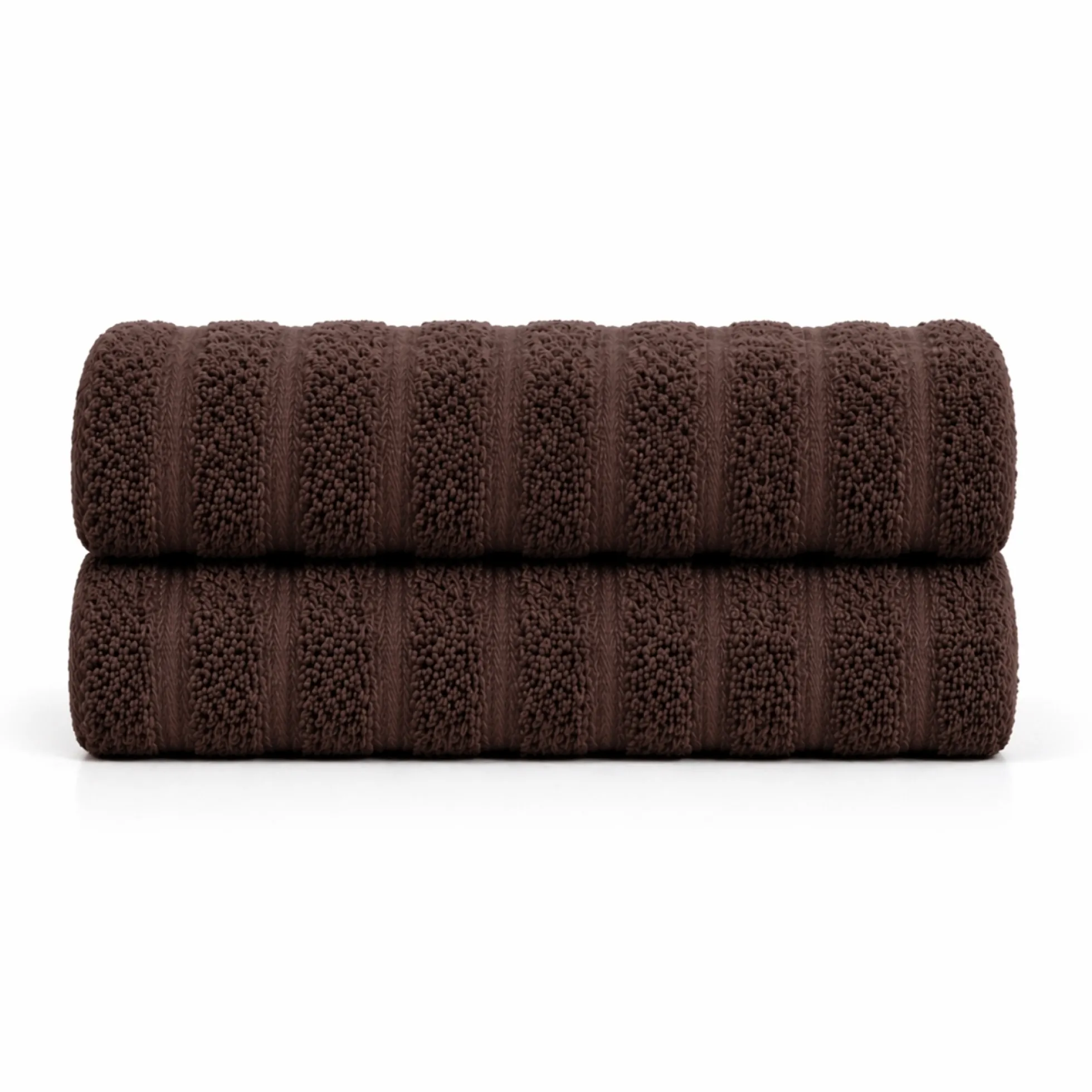 Bomulds håndklæder - 100% kæmmet bomuld - Badehåndklæder 70x140 cm - 2-pak - Brun