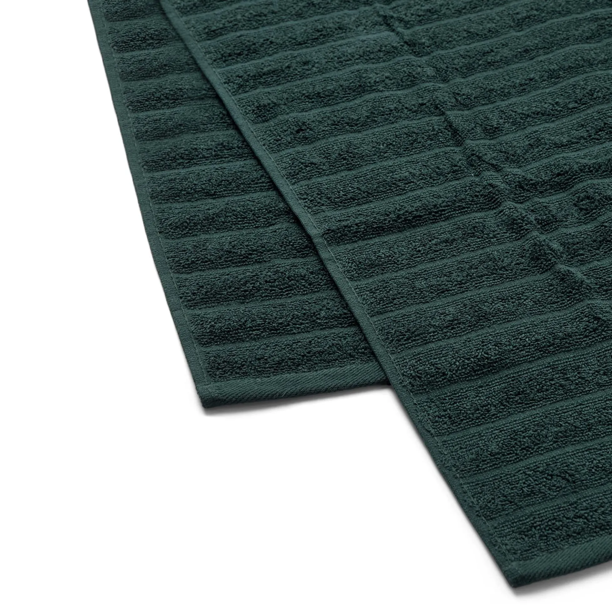 Bomulds håndklæder - 100% kæmmet bomuld - 50x100 cm - 2-pak - Mørkegrøn