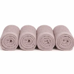 Bomulds vaskeklude - 100% bomuld - Vaskeklude 30x30 cm - 4-pak - Valmue - Rosa