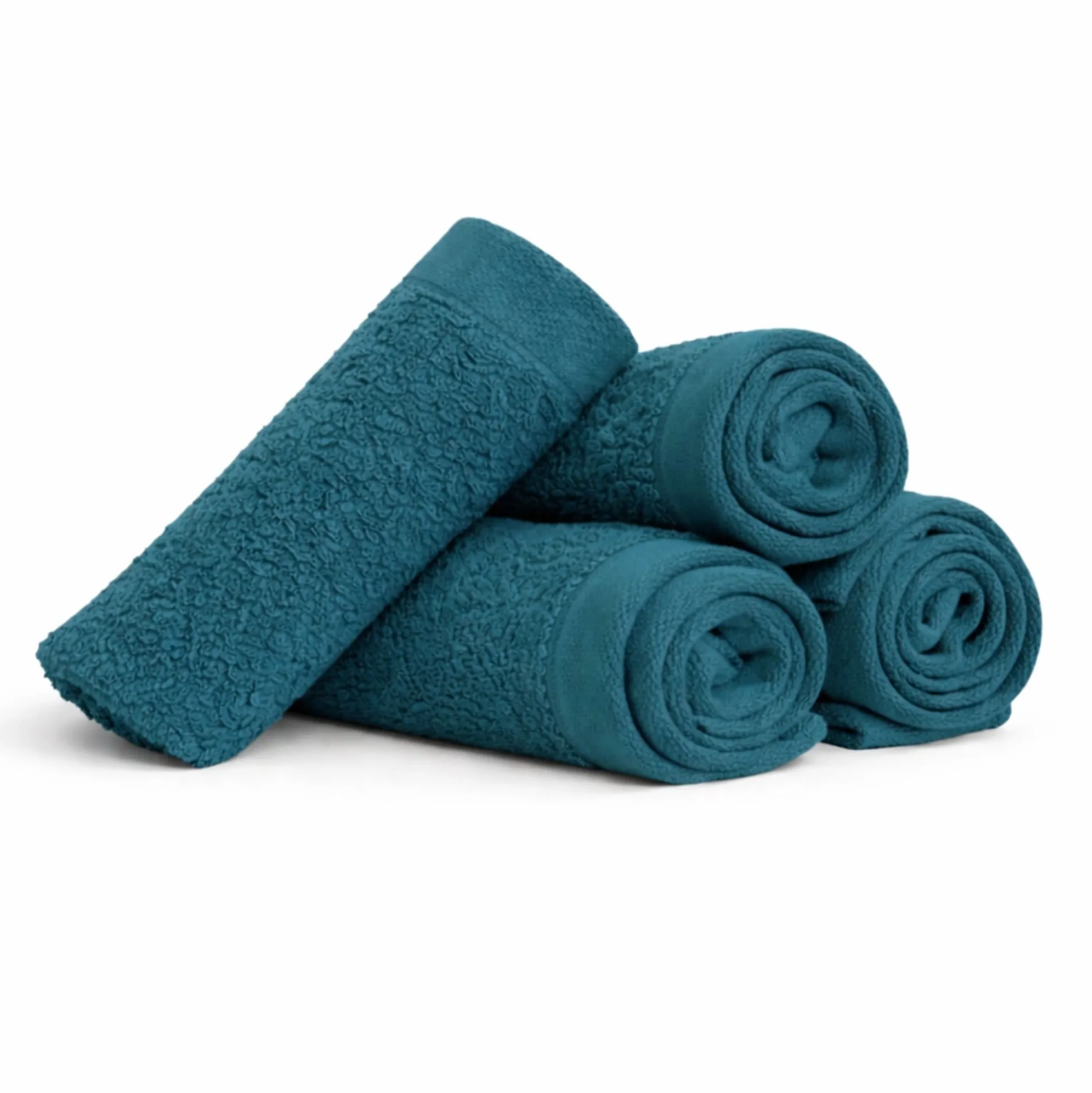 Bomulds vaskeklude - 100% bomuld - Vaskeklude 30x30 cm - 4-pak - Valmue - Mørkeblå
