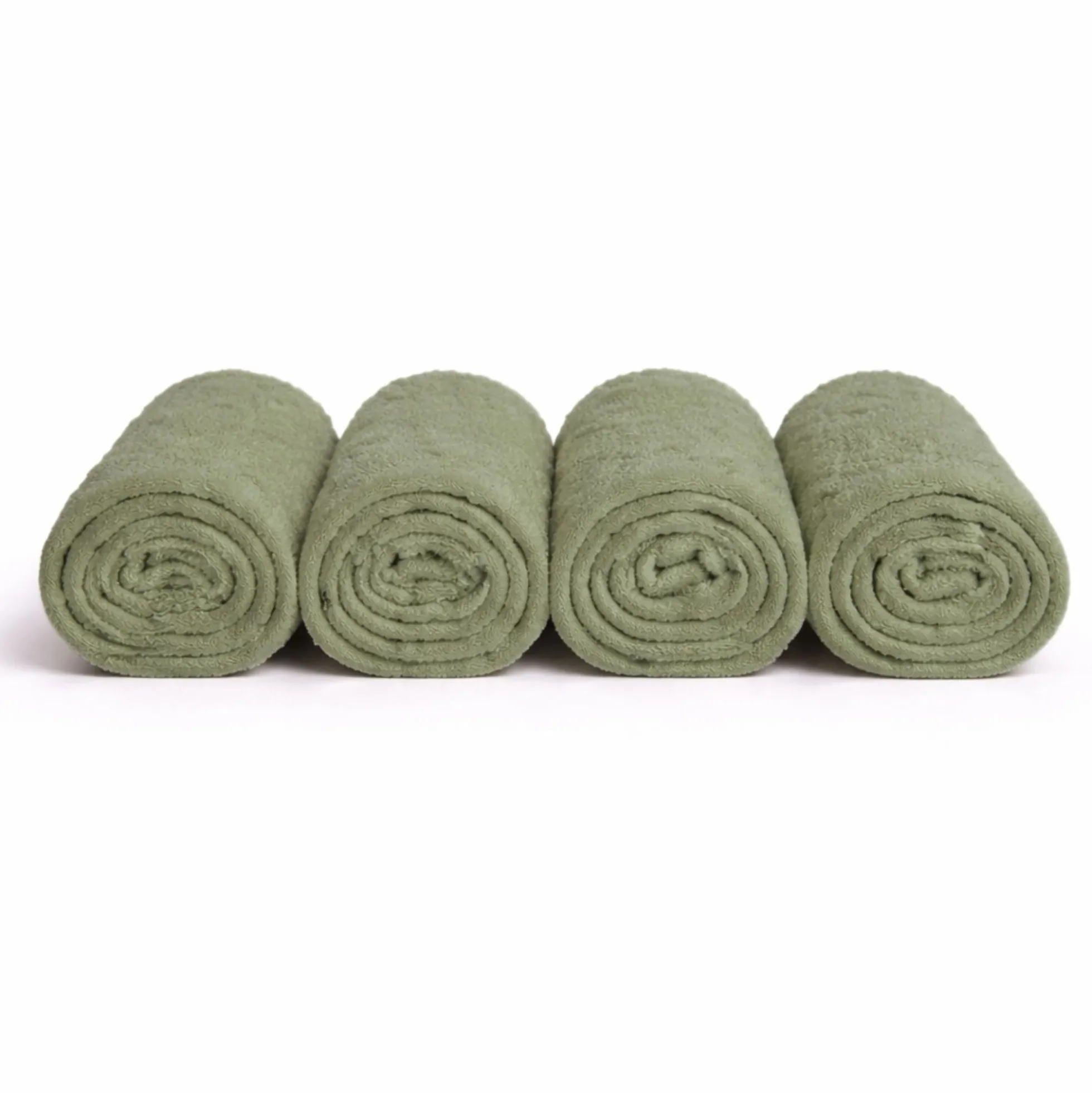 Bomulds vaskeklude - 100% bomuld - Vaskeklude 30x30 cm - 4-pak - Valmue - Lysegrøn