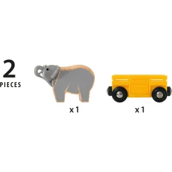 BRIO Elefant og vogn - BRIO-tog - 33969