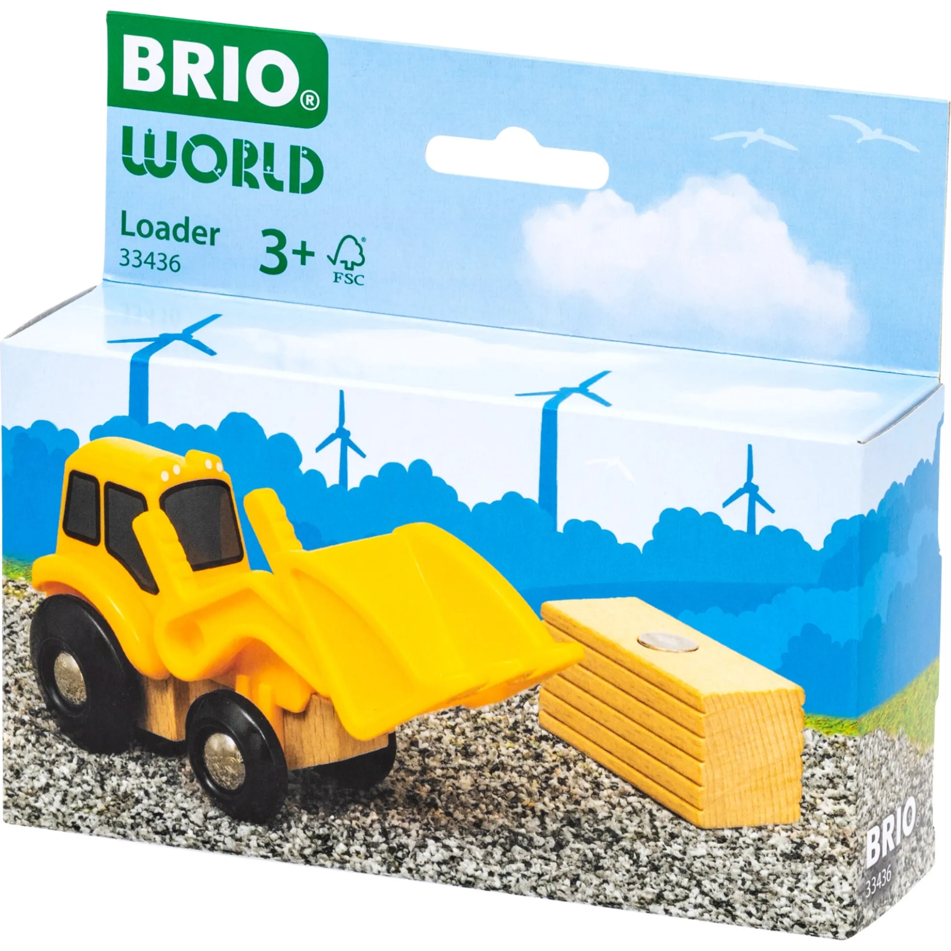 BRIO Frontlæsser med halmballe - BRIO-tog sæt- 33436