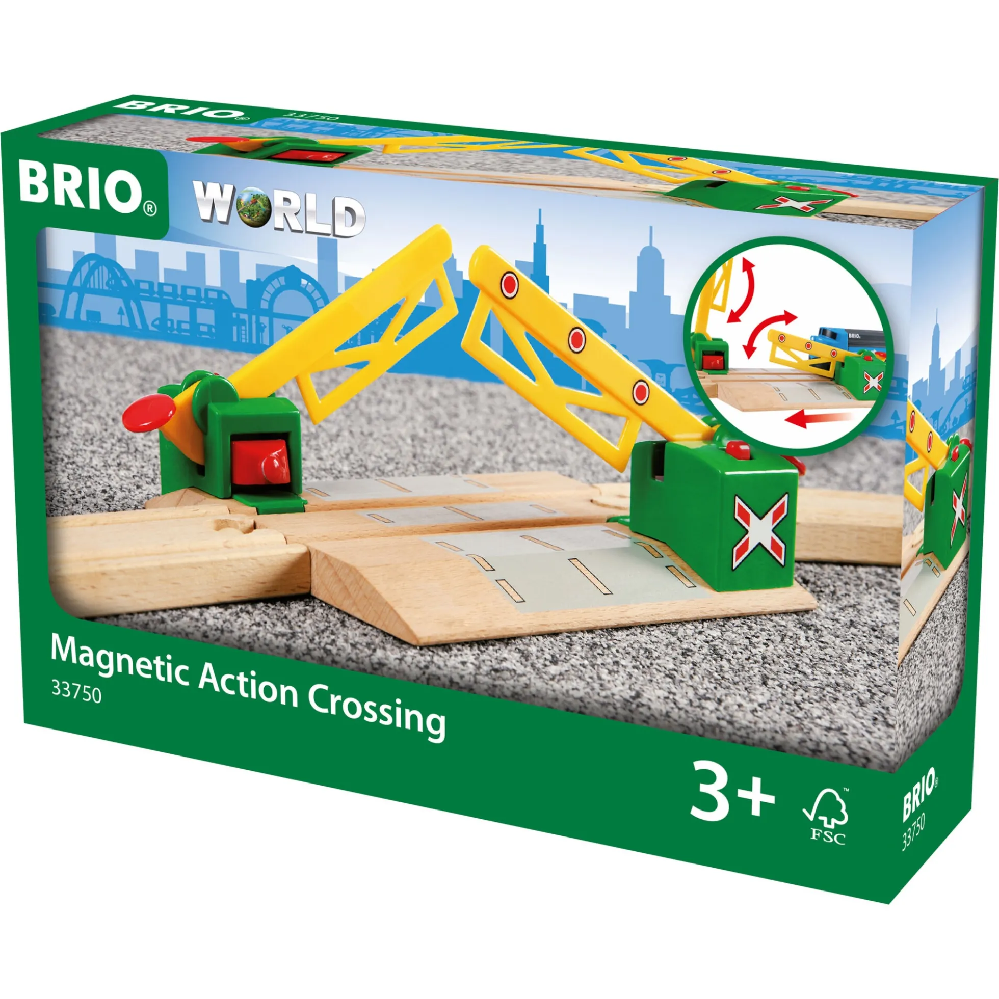 BRIO Jernbaneoverskæring med magnet - BRIO-tog sæt- 33750