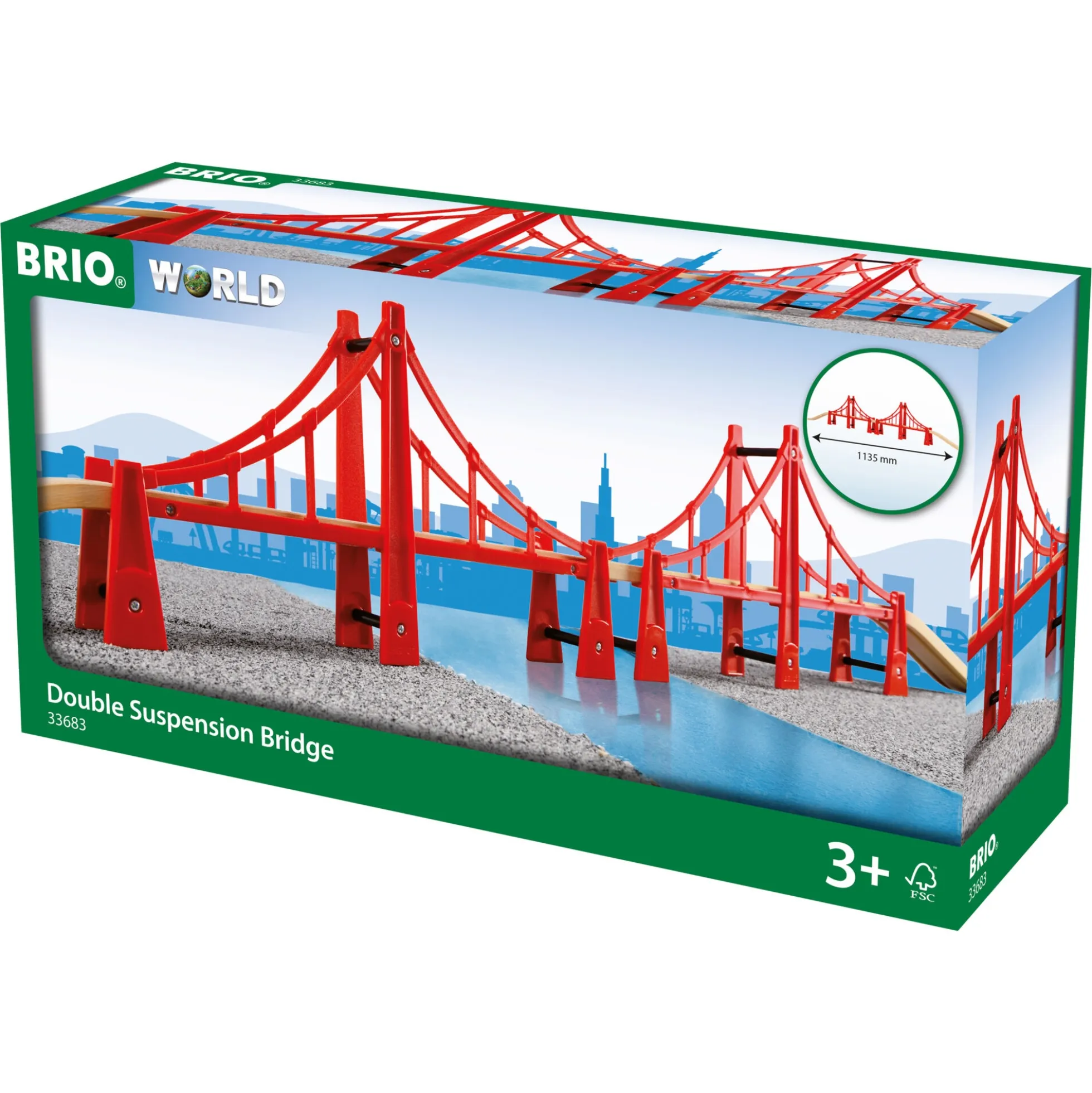 BRIO Lang hængebro - BRIO-togbane sæt- 33683