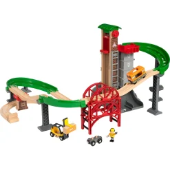 BRIO Løft & læs med lagerbygning - BRIO-togbane sæt- 33887