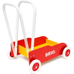 BRIO Lære-gå-vogn - rød/gul - BRIO-klassiker i træ - 31350