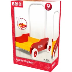 BRIO Lære-gå-vogn - rød/gul - BRIO-klassiker i træ - 31350