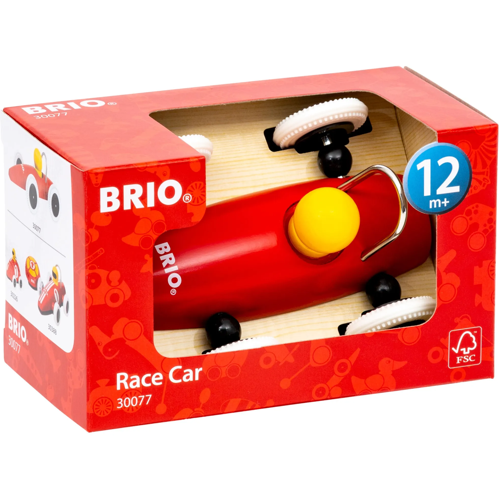 BRIO rød racerbil - BRIO-klassiker i træ - 30077