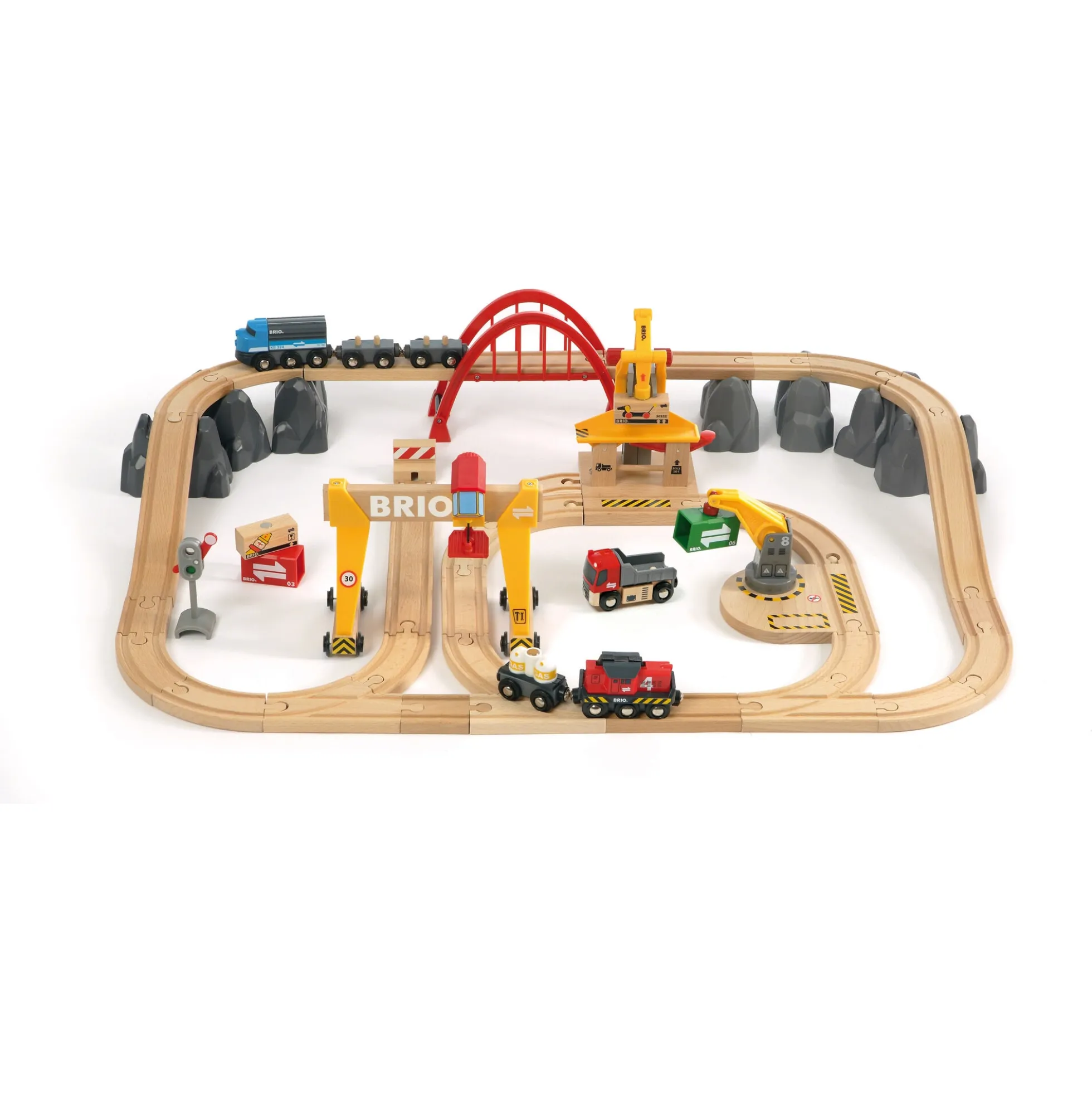 BRIO Togbane - Togbane i plastkasse - BRIO-togbane sæt- 33097