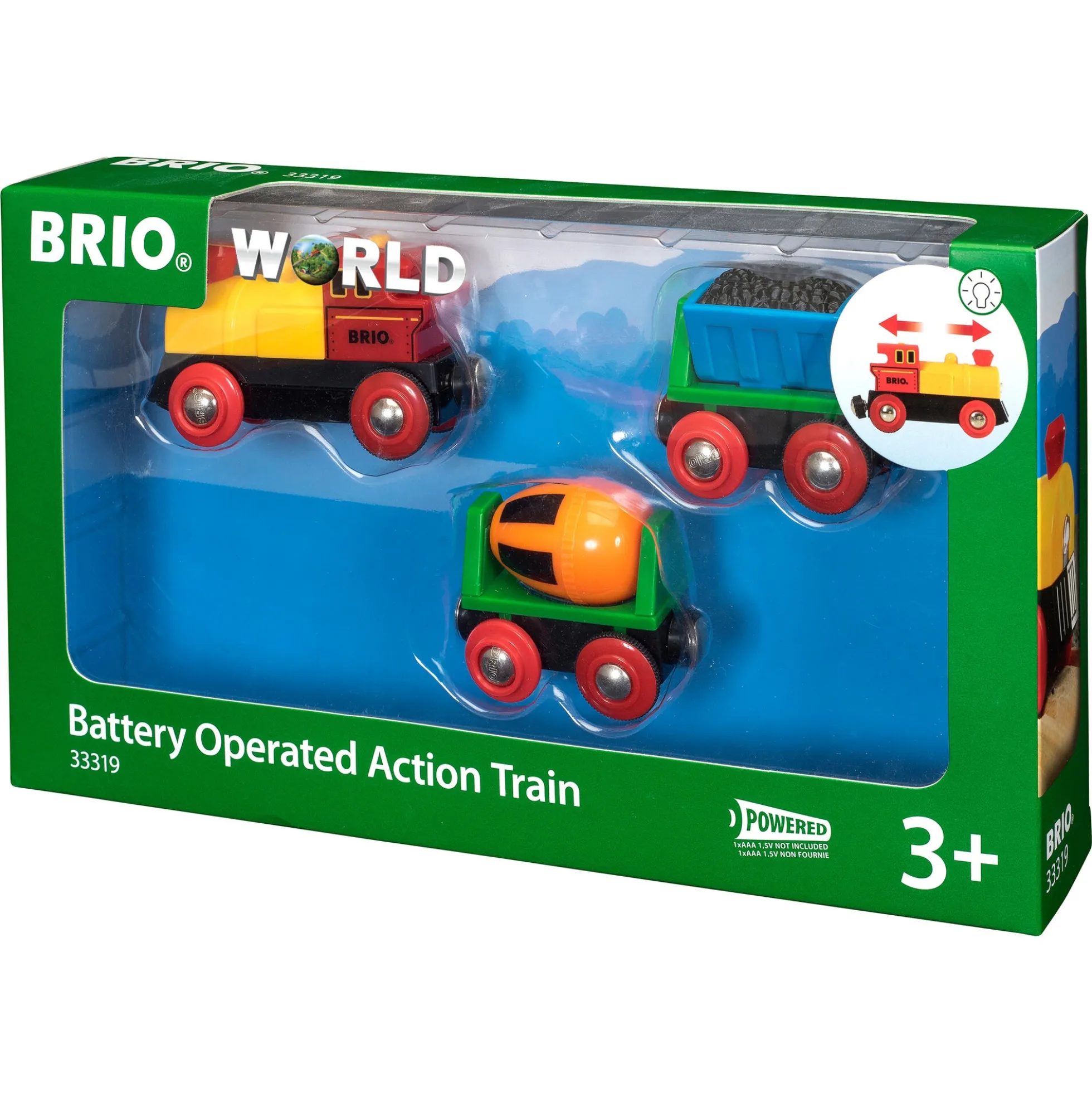 BRIO Tog - Batteridrevet tog - BRIO-tog sæt- 33319