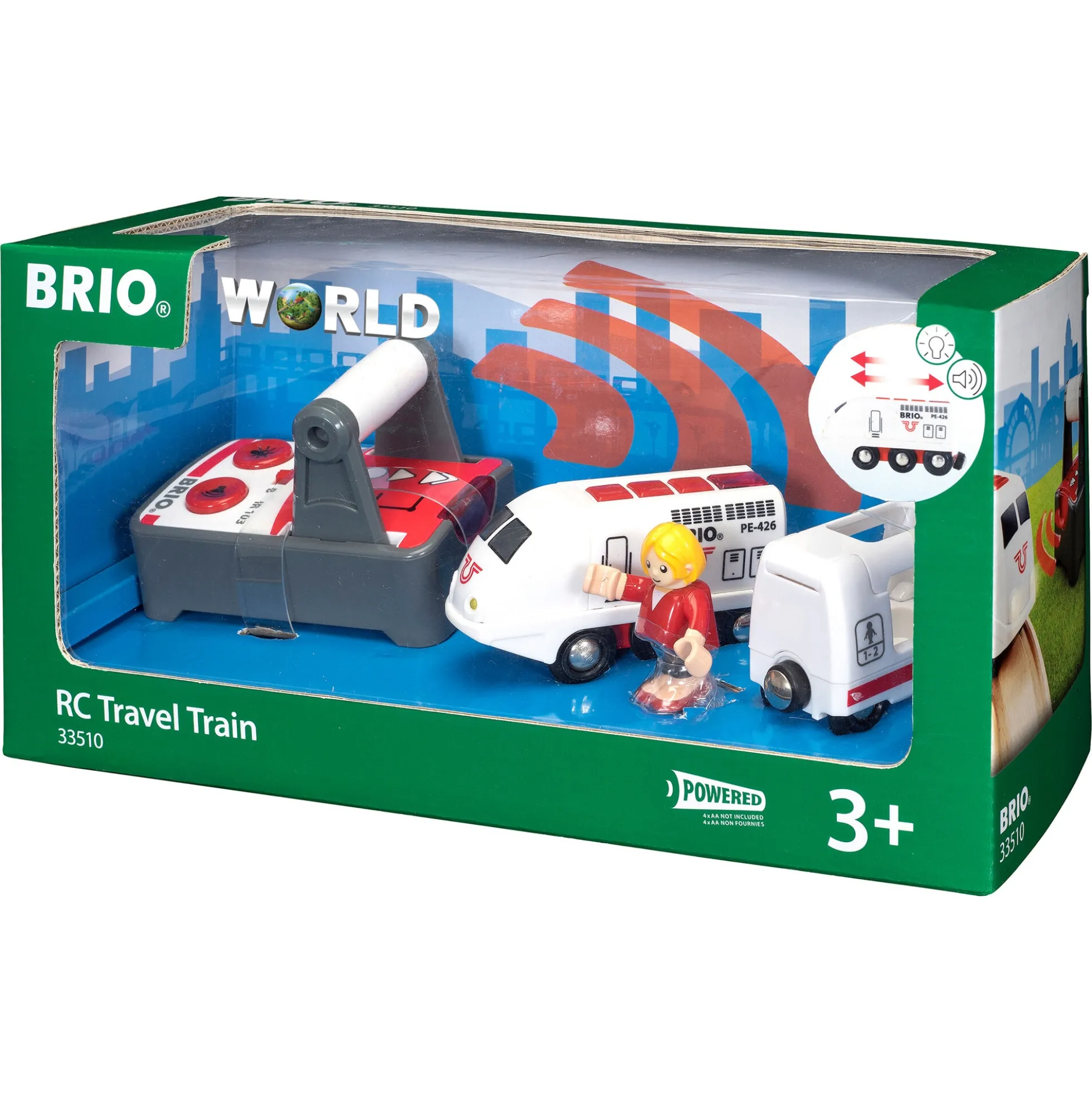 BRIO Tog - Fjernstyret passagertog - BRIO-tog sæt- 33510