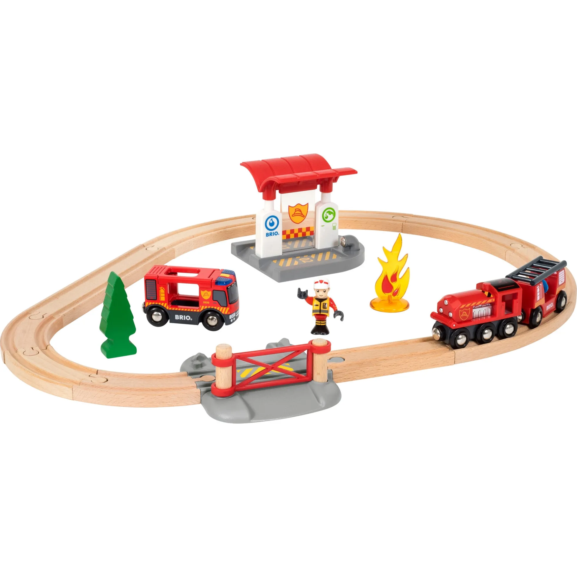 BRIO Togsæt med brandmandstema - BRIO-tog sæt - 33815