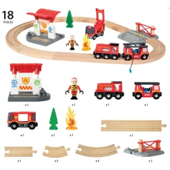 BRIO Togsæt med brandmandstema - BRIO-tog sæt - 33815