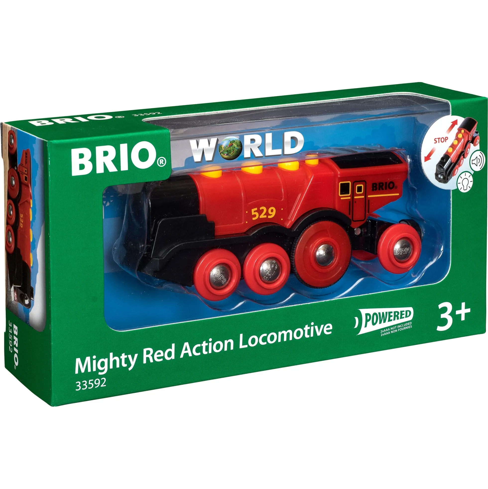 BRIO Tog - Stort, rødt lokomotiv - BRIO-tog sæt- 33592