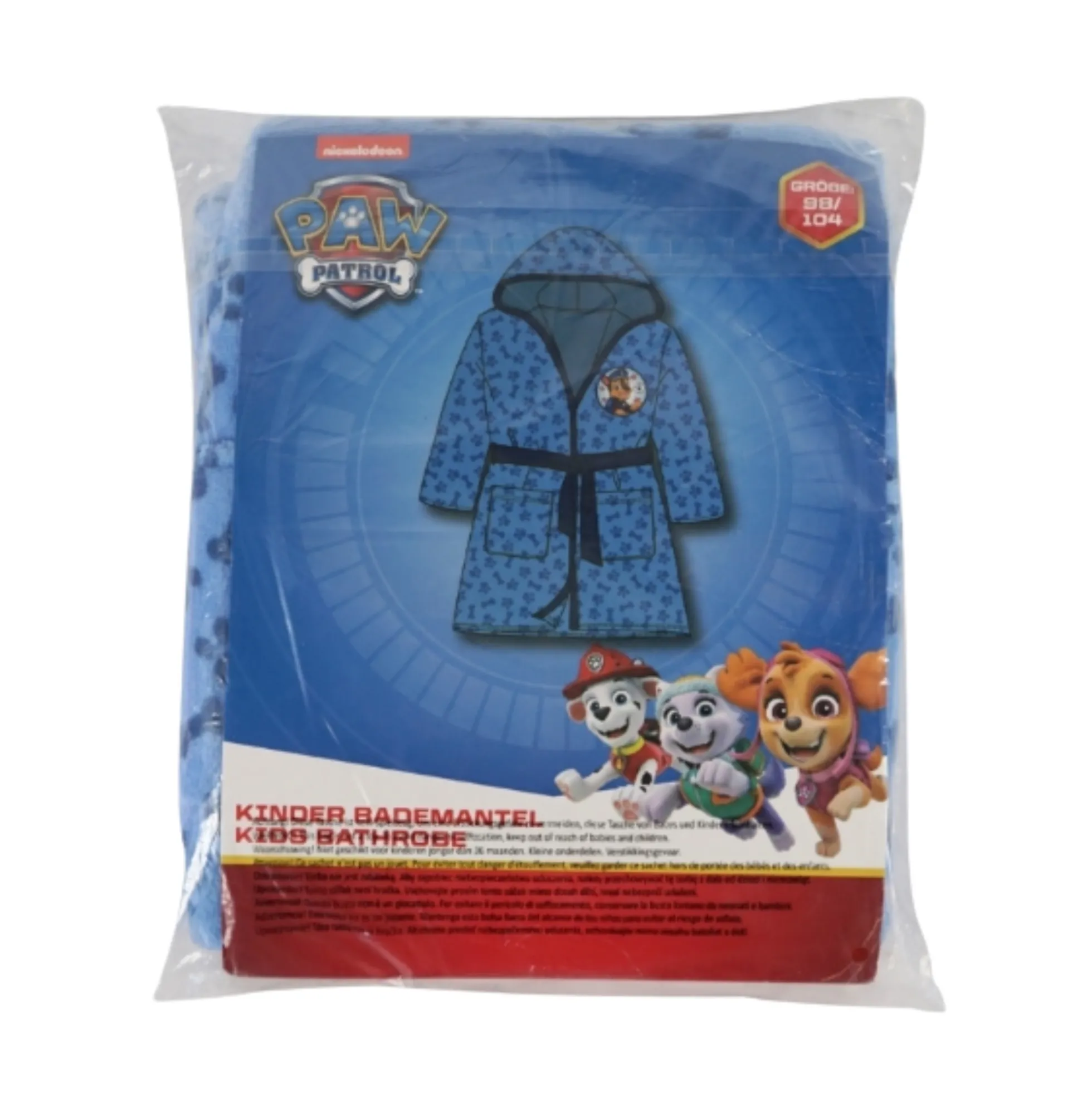 Børne badekåbe - Str. 7-8 år - Paw Patrol morgenkåbe til børn - Blå