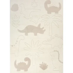 Børnegulvtæppe - 140x200 - Beige med dinosaur - Eclipse - Nordstrand Home