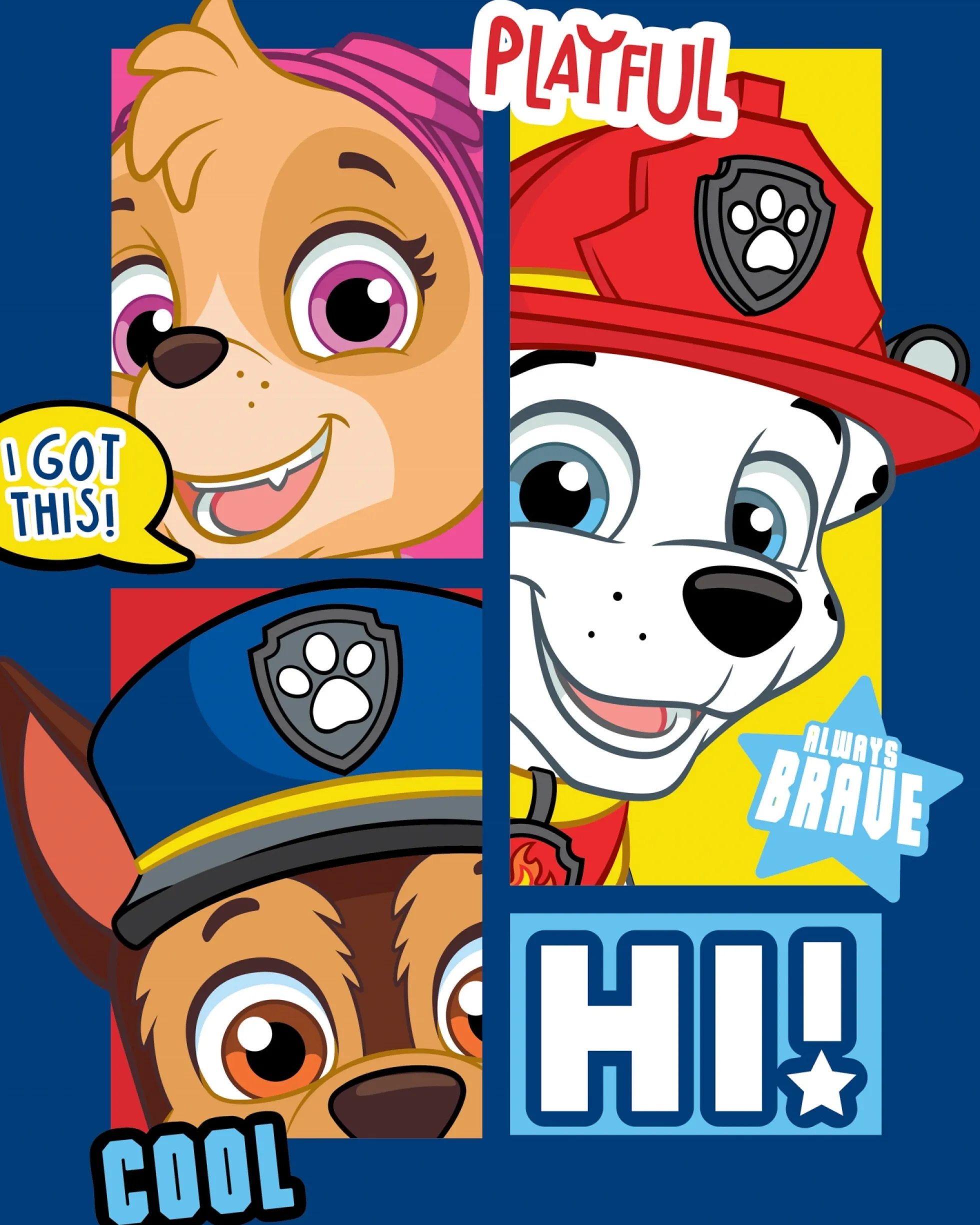 Børnetæppe - Paw Patrol og hans hvalpevenner - 100x140 cm - Blødt fleece tæppe - Borg Living