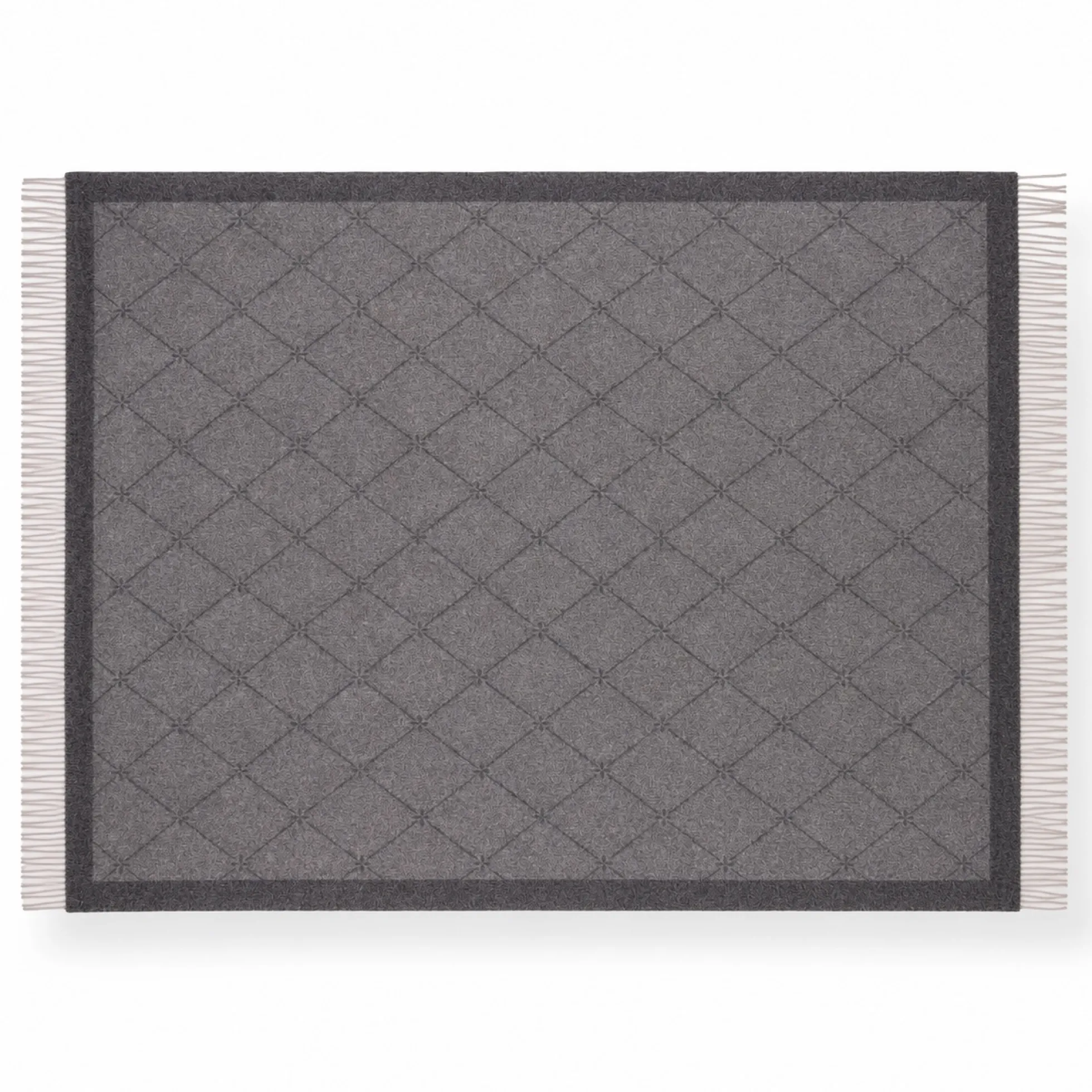 Cashmere uldplaid 130x200 cm - Toscana Perlagrigio grå plaid