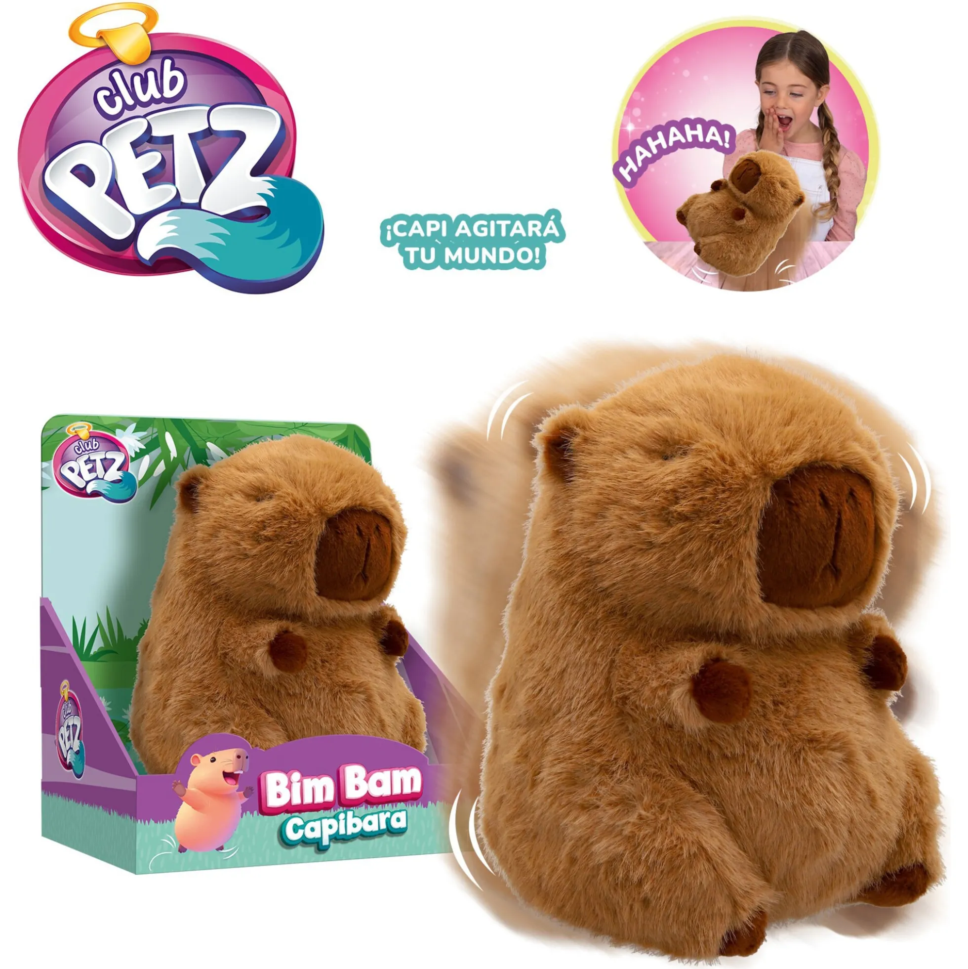 Club Petz Bim Bam Capybara interaktiv bamse - 16 cm