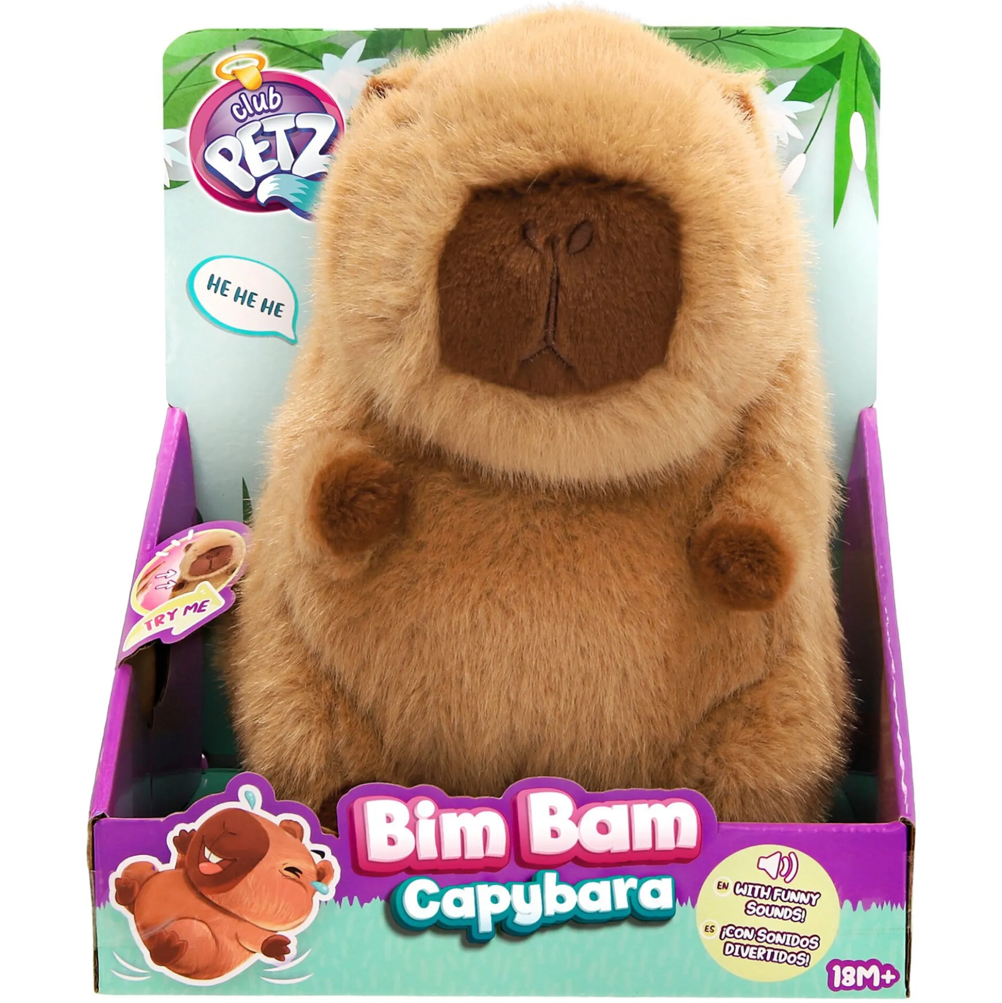 Club Petz Bim Bam Capybara interaktiv bamse - 16 cm