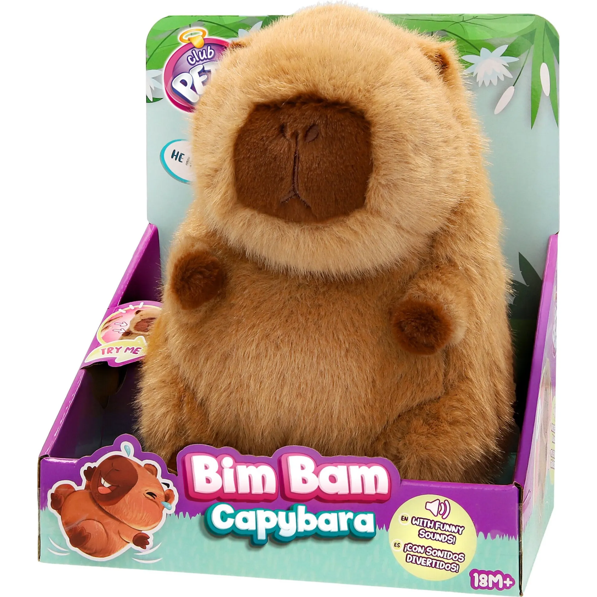 Club Petz Bim Bam Capybara interaktiv bamse - 16 cm