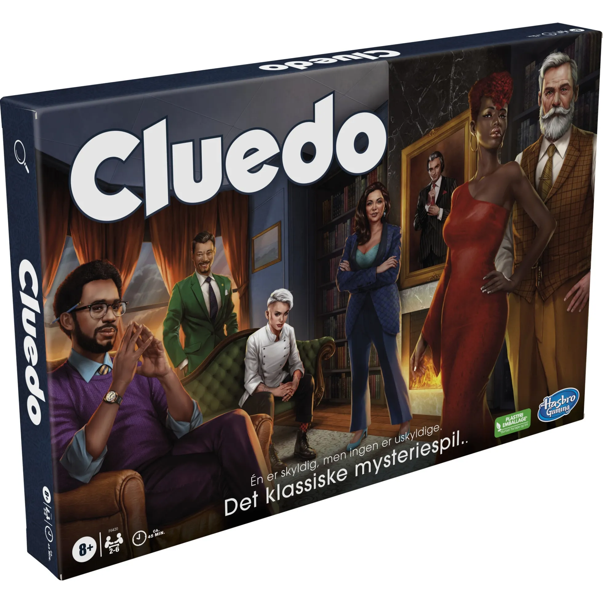 Cluedo brætspil med mordmysterie - 2-6 spillere