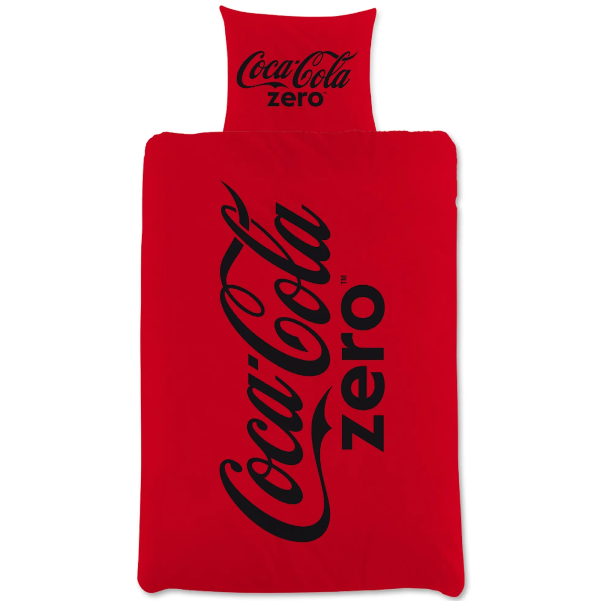 Coca Cola Zero sengetøj - 100% bomuld - Børnesengetøj 140x200 cm