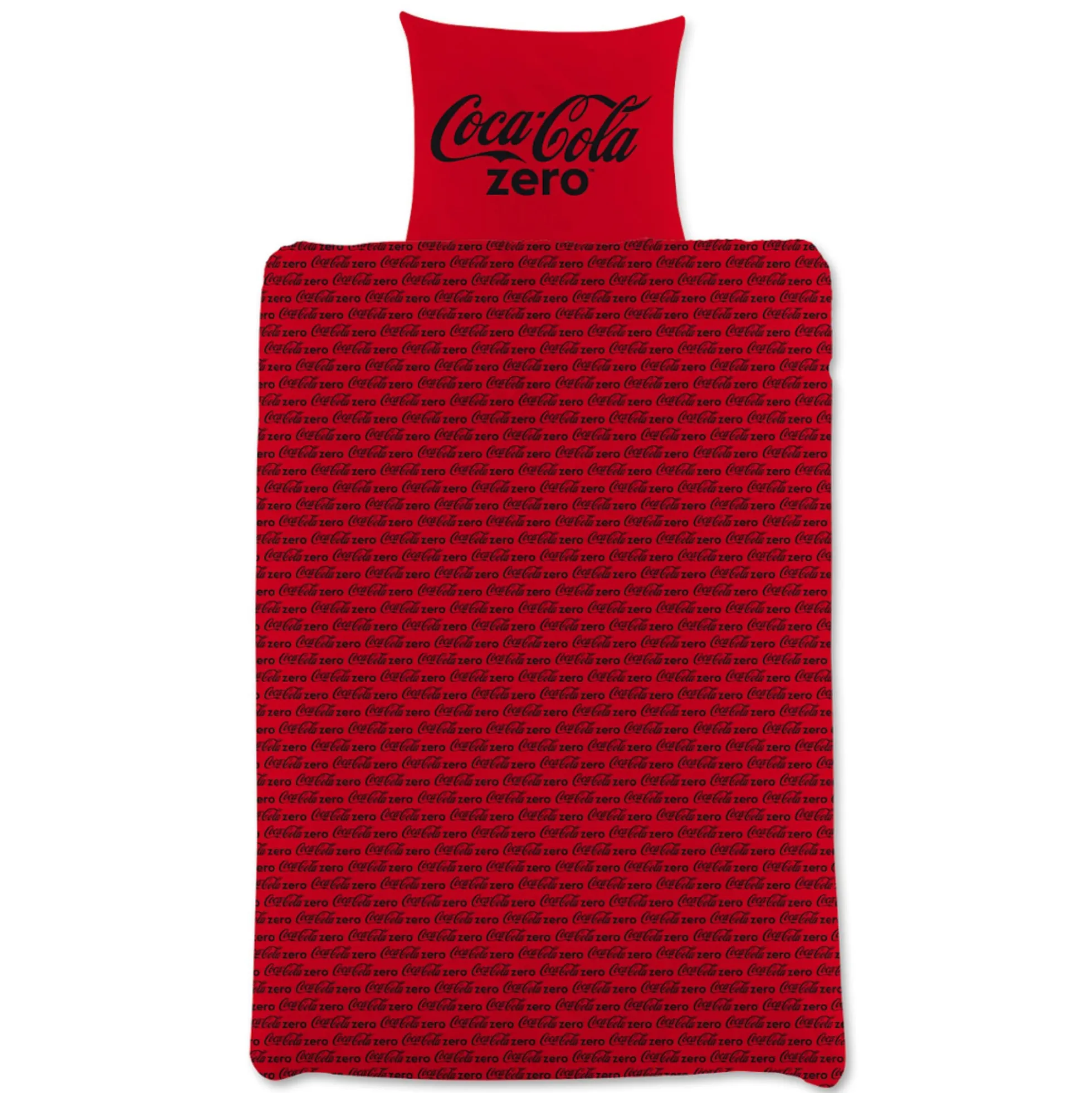 Coca Cola Zero sengetøj - 100% bomuld - Børnesengetøj 140x200 cm
