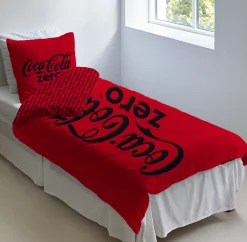 Coca Cola Zero sengetøj - 100% bomuld - Børnesengetøj 140x200 cm