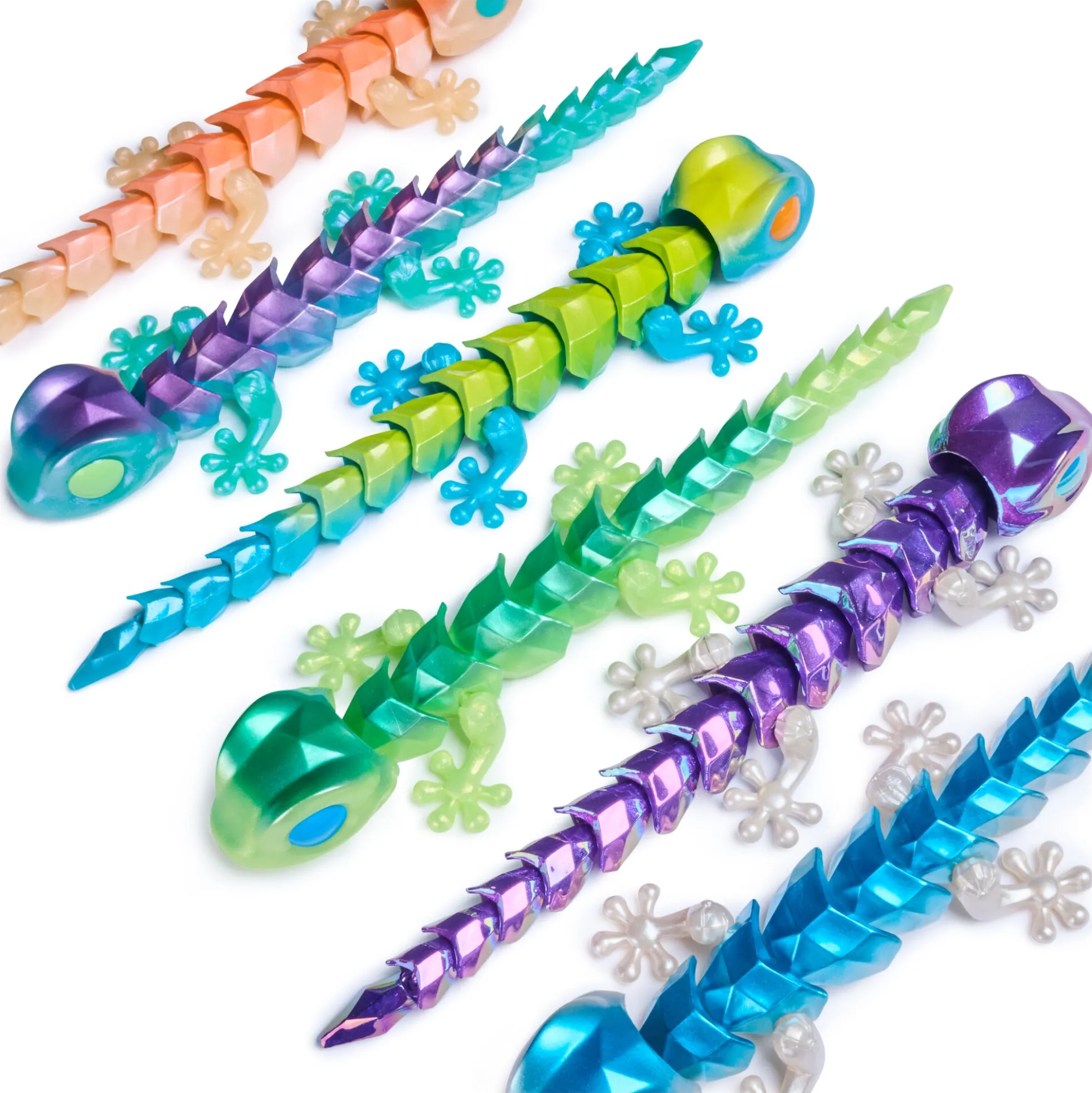 CrystaLynx gekko i krystalæg assorteret - 22,8 cm
