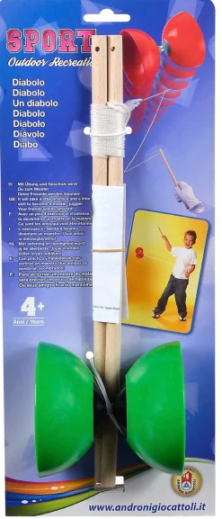Diabolo 35 cm - Klassisk jongleringslegetøj i grøn