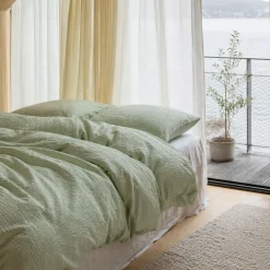 Dobbelt sengetøj 200x220 cm - Bæk og bølge - Høie Of Scandinavia - Sol Sage Green
