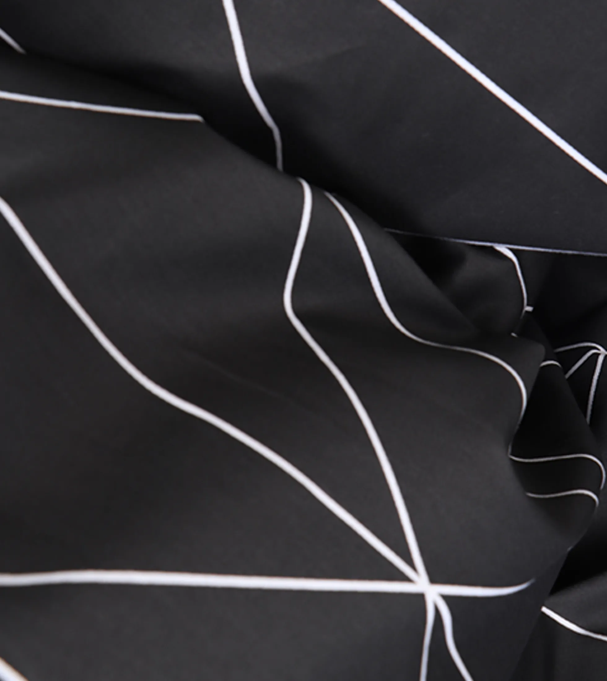 Dobbelt sengetøj 240x220 cm - Bomuldssatin - Sort harlekin design