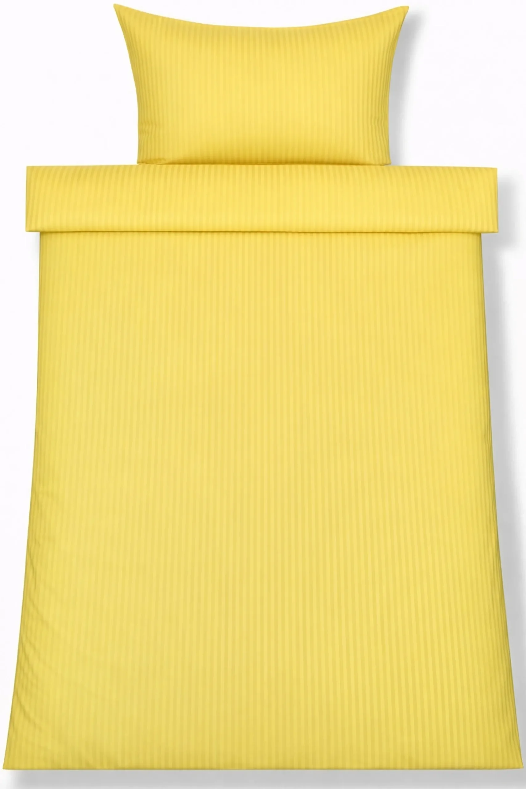 Dobbelt sengetøj 240x220 cm - Egyptisk bomuld - Gule jacquardvævede striber