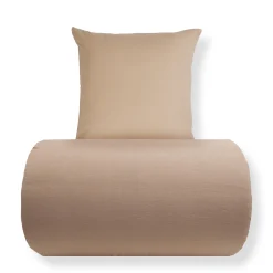 Dobbelt sengetøj 200x220 cm - Hør - Sand