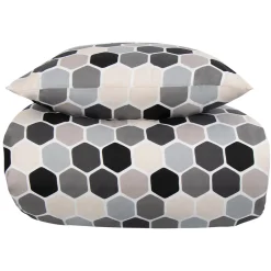 Dobbelt sengetøj 200x200 cm - Microfiber - Cube print