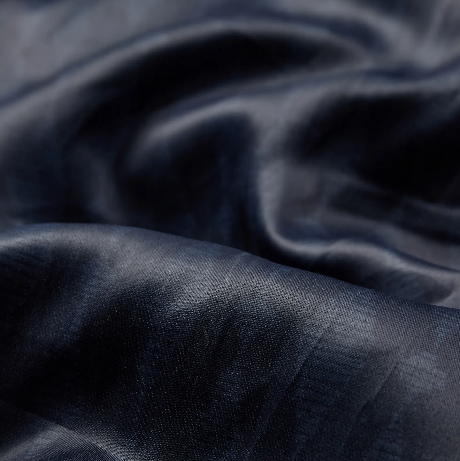 Dobbelt sengetøj 200x220 cm - Satin - Mørkeblåt mønster design