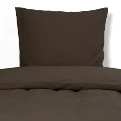 Dobbelt sengetøj 200x220 cm - Stonewashed - Firm dark brown
