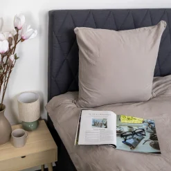 Dobbelt sengetøj 200x200 cm - Stonewashed - Firm grey