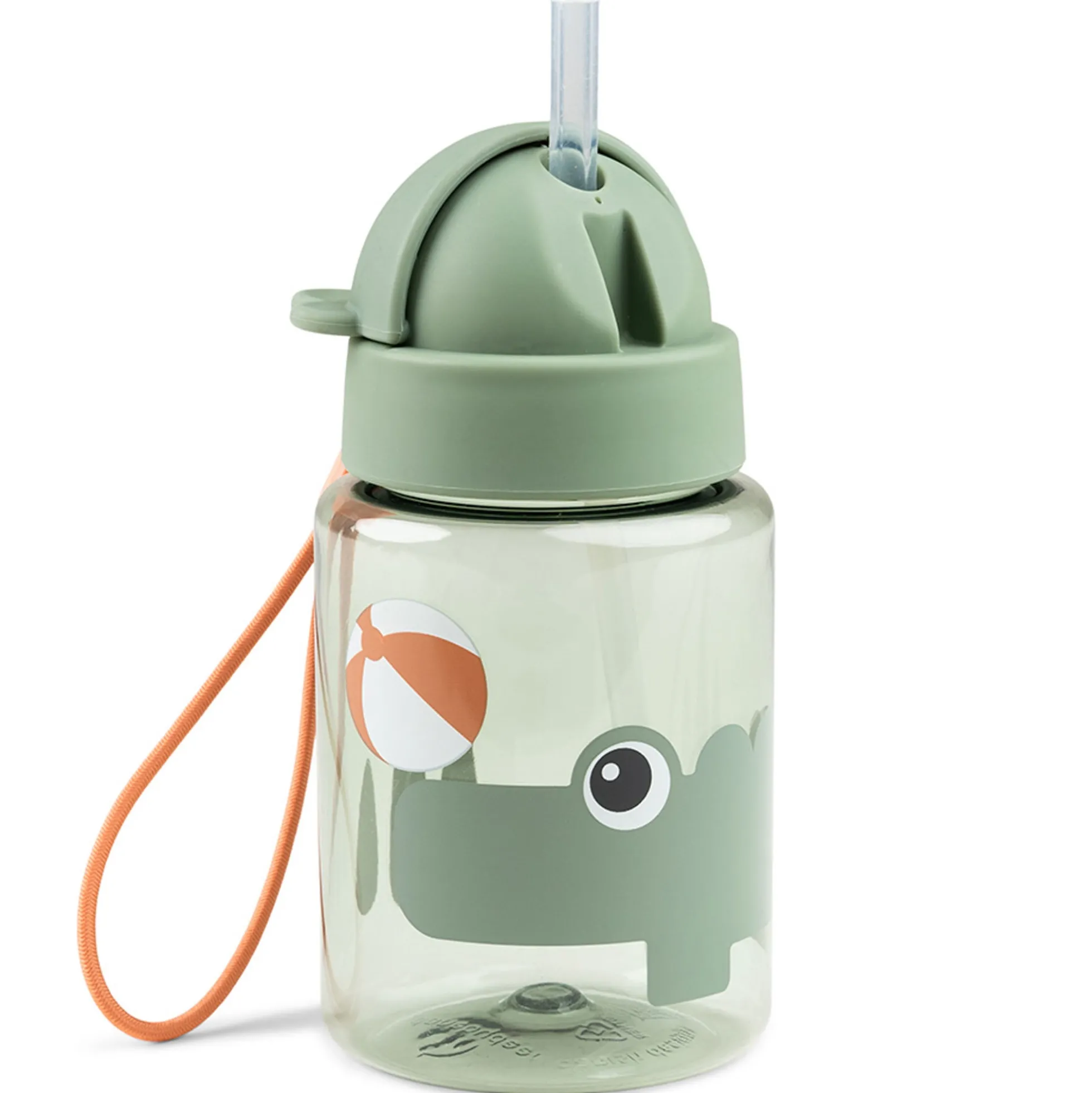 Done By Deer drikkedunk med sugerør 280 ml - Playground - Grøn