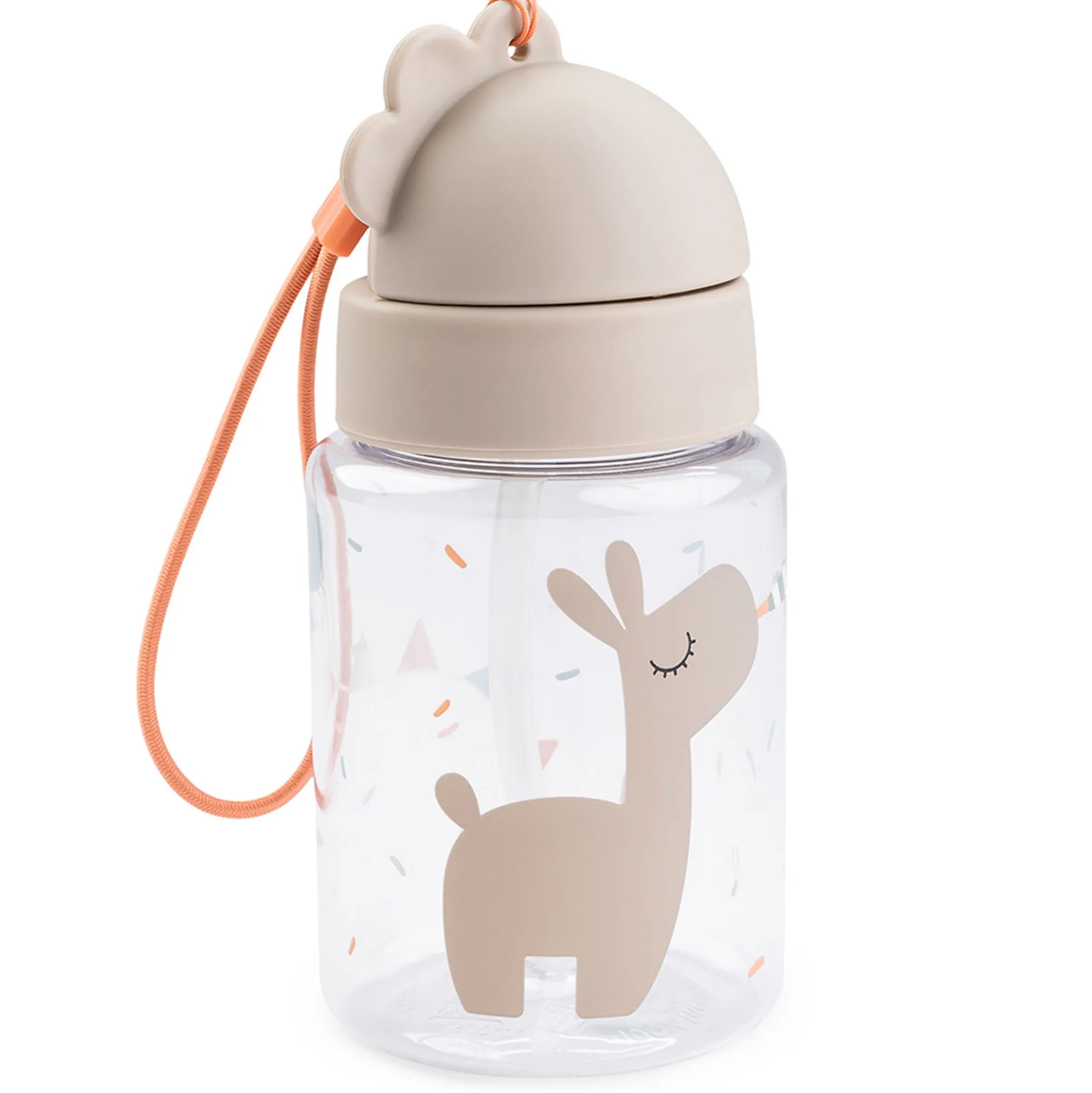 Done By Deer drikkedunk med sugerør 280 ml - Celebration - Sand