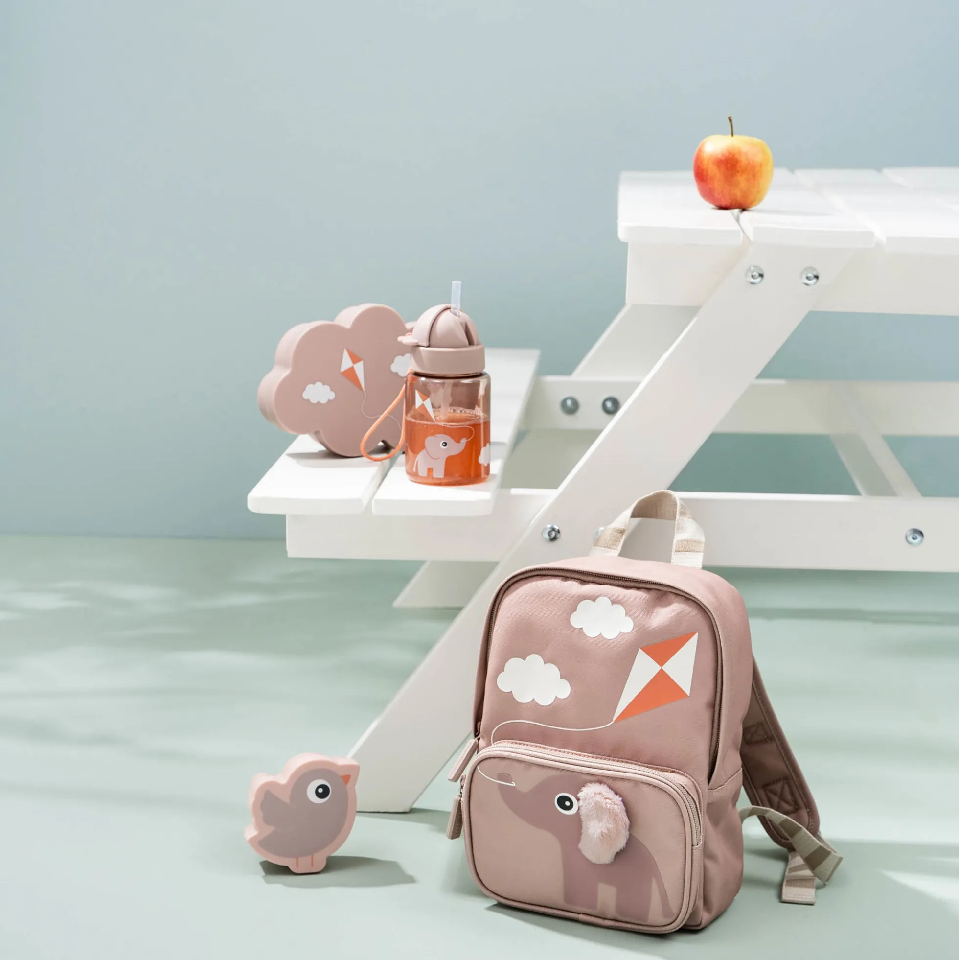 Done By Deer sæt - Madkasse, snackboks og drikkedunk - Playground - Pudder