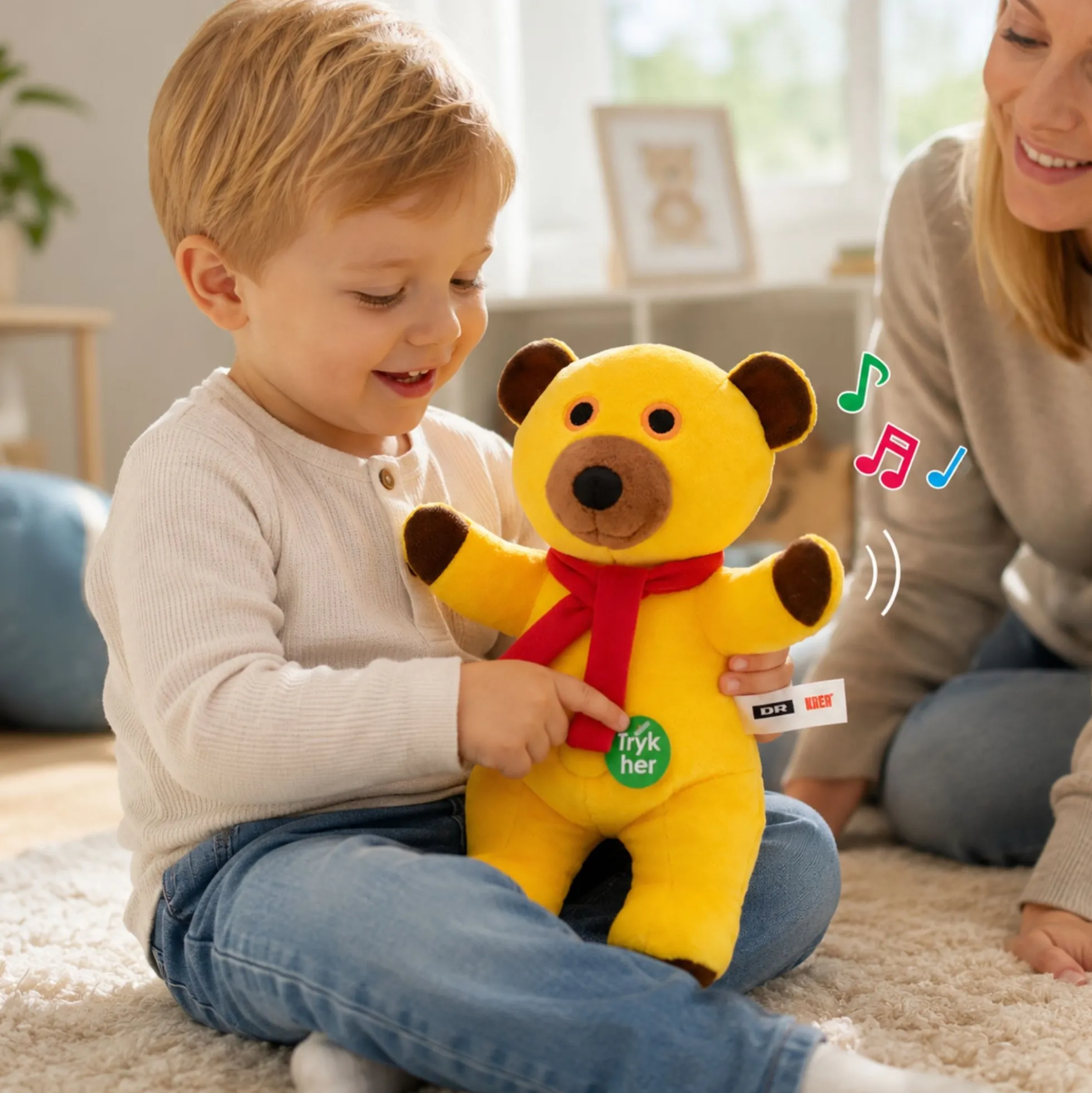 DR talende Bamse - Plysfigur med lyd - 25 cm