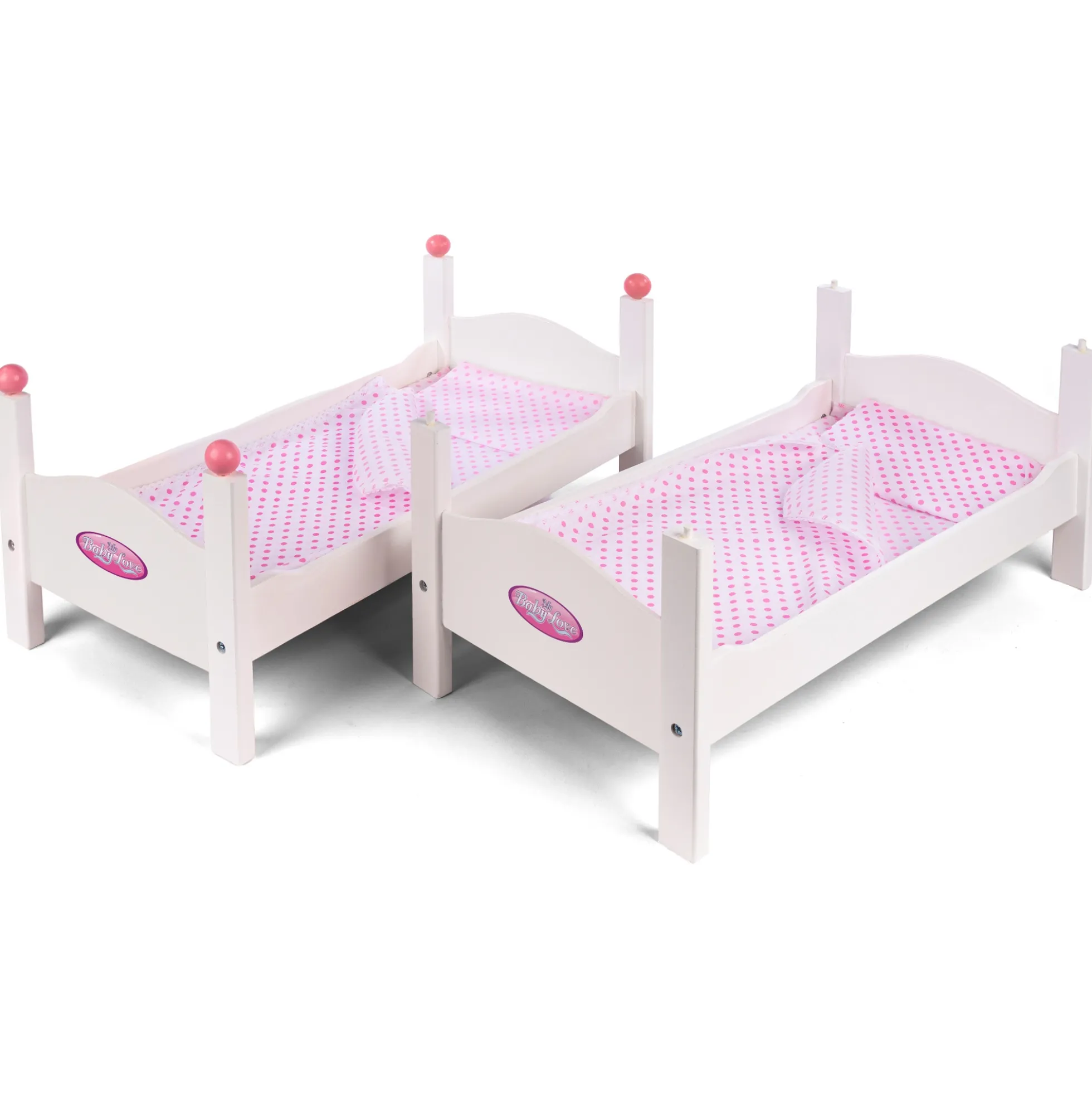 Dukke senge - Køjeseng i træ 51x43x27 cm - Passer til 30-40 cm dukker