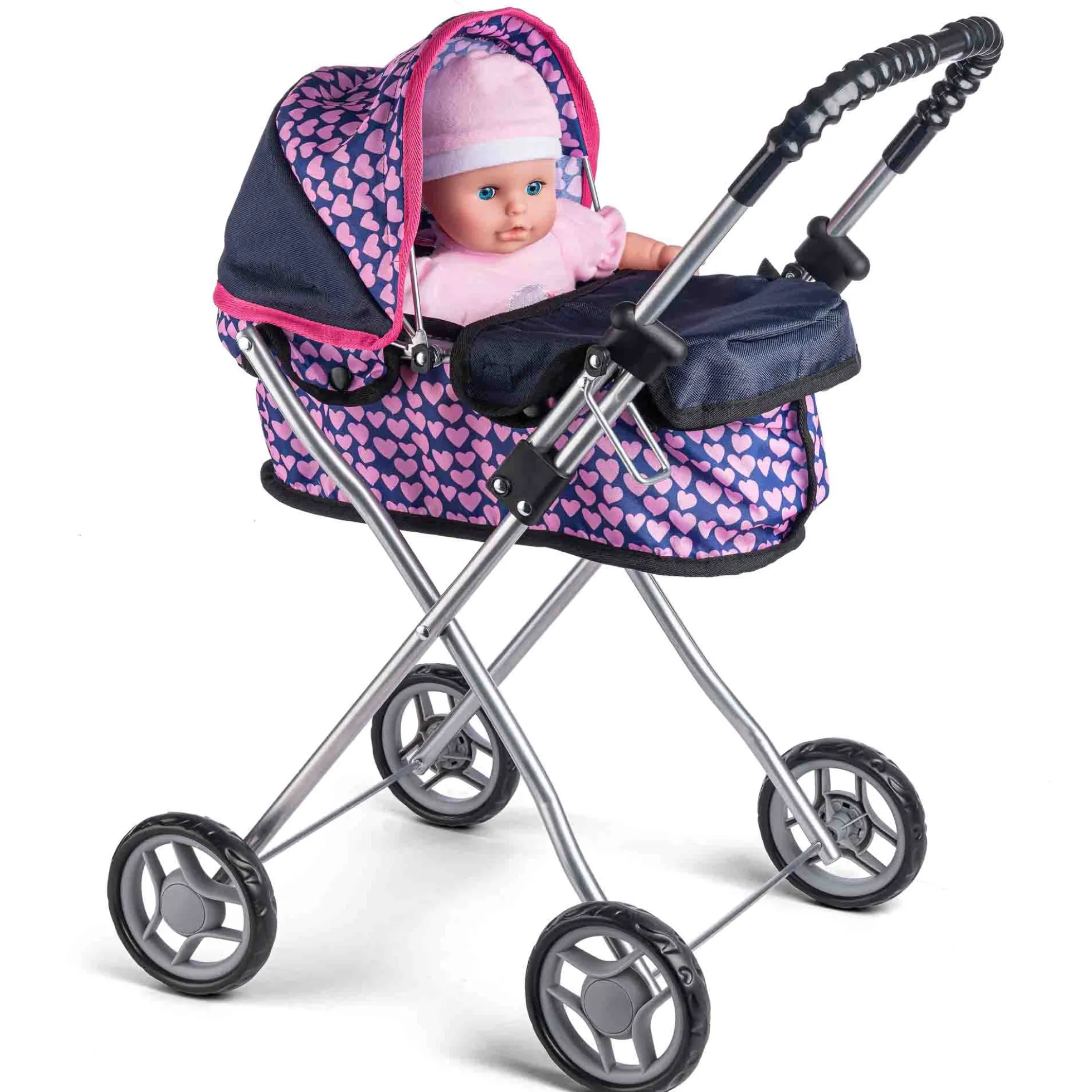 Dukkevogn 59 cm - Passer til 30-36 cm dukker