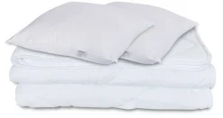 Dyne og pudesæt - Helårsdyne 200x220 cm + 2 puder 60x63 cm - Fiberdyne - Zen Sleep allergivenlig dyne og pude